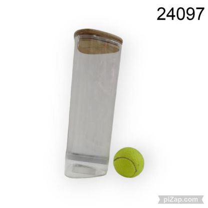 Imagen de FRASCO DE VIDRIO TAPA MADERA A PRESION 12.25